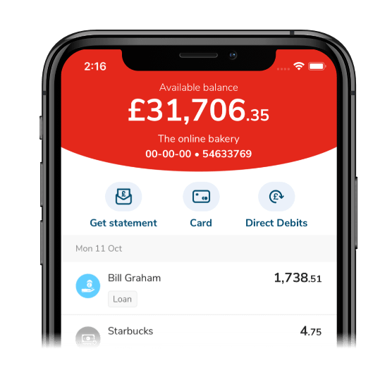 Balance screen of the Countingup app