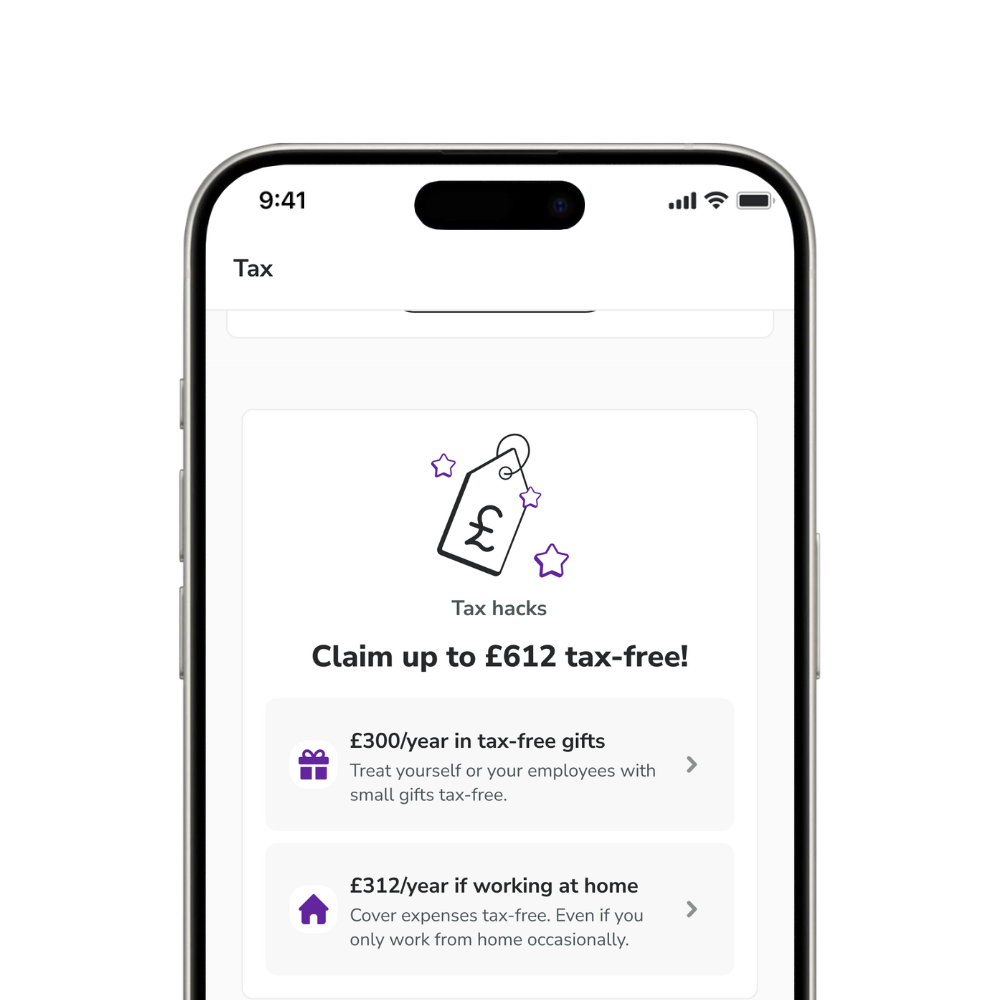 Tax Hacks in Countingup app